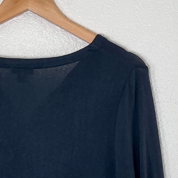 J. Jill | Like new rayon blend black long sleeve button front midi dress… - Picture 10 of 14